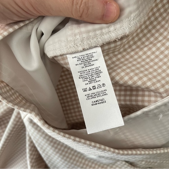 NWT LOFT Outlet Gingham Trousers - Picture 9 of 10